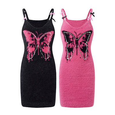 BUTTERFLY KNIT ONEPIECE