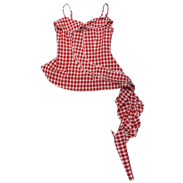 CHECK RIBBON CAMISOLE