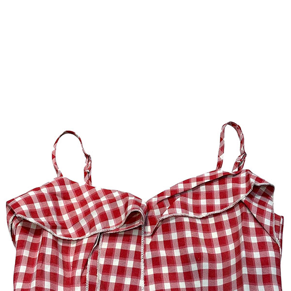 CHECK RIBBON CAMISOLE