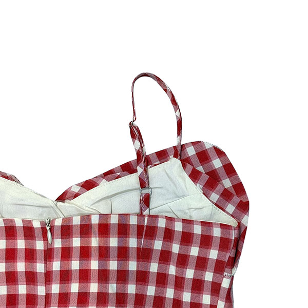 CHECK RIBBON CAMISOLE