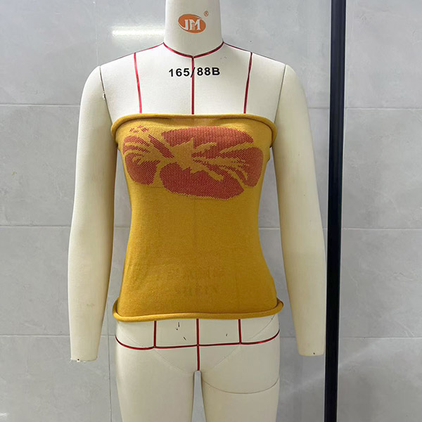 HIBISCUS KNIT BARETOP