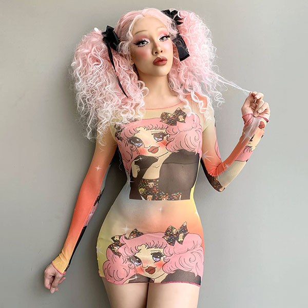 COMICS SHEER ONEPIECE