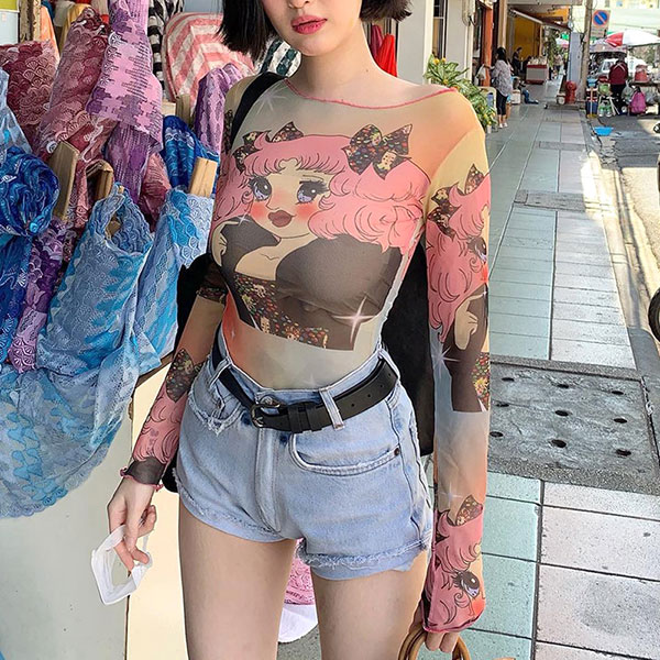 COMICS SHEER ONEPIECE