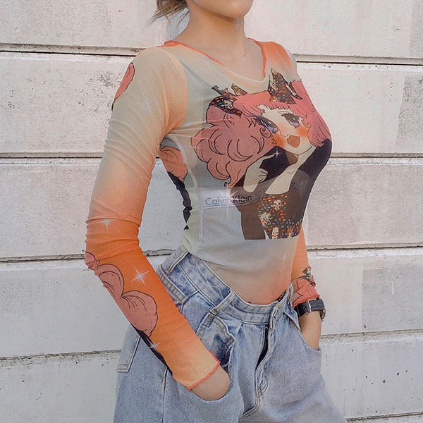 COMICS SHEER ONEPIECE