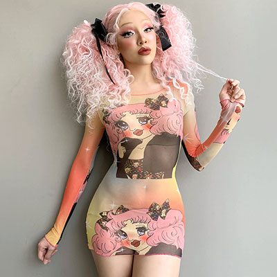 COMICS SHEER ONEPIECE