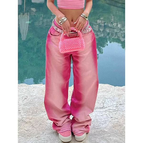PINK DENIM PANTS