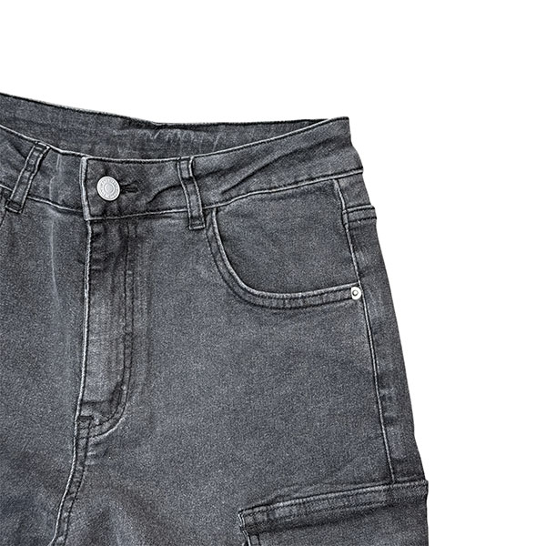 MULTI POCKET BLACK DENIM PANTS