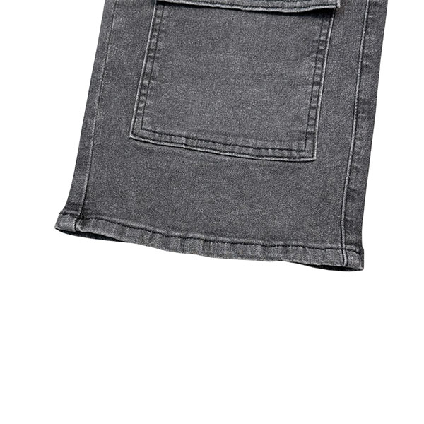 MULTI POCKET BLACK DENIM PANTS