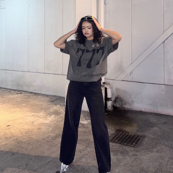 BLACK DENIM PANTS