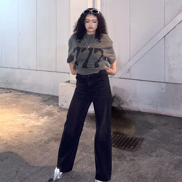 BLACK DENIM PANTS