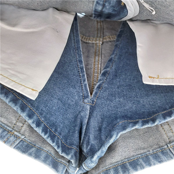 RIBBON DENIM SKORTS