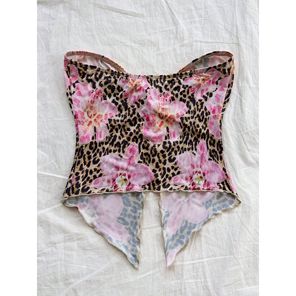 LEOPARD FLOWER BARE TOP