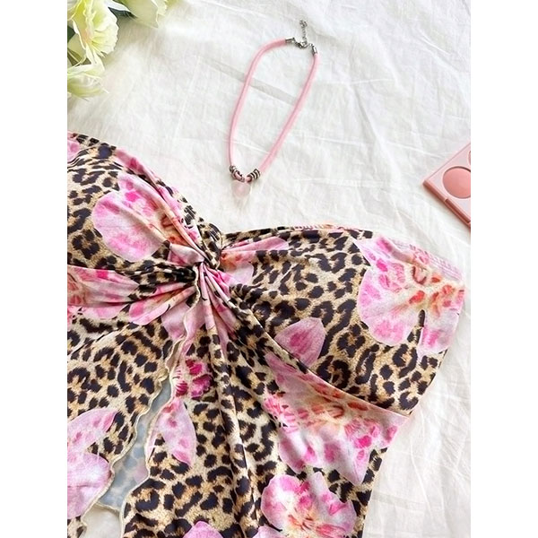 LEOPARD FLOWER BARE TOP