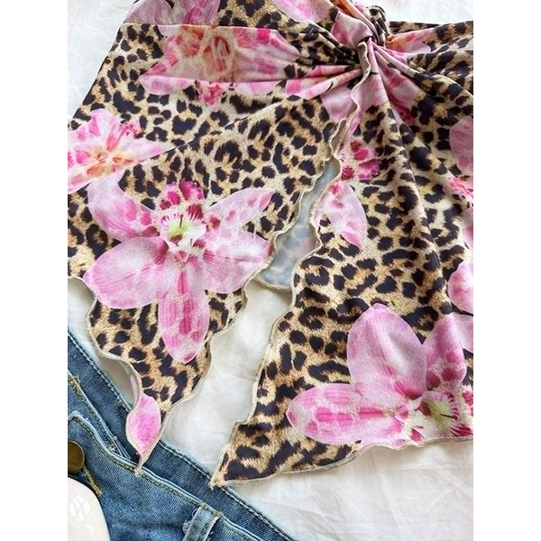 LEOPARD FLOWER BARE TOP