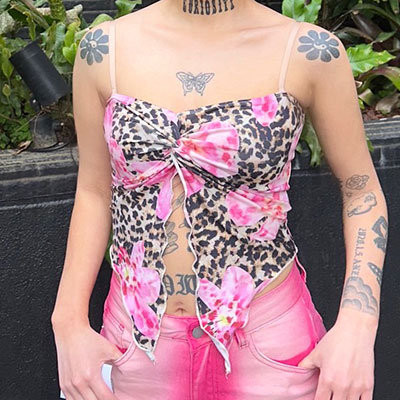 LEOPARD FLOWER BARE TOP