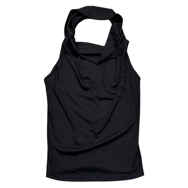 OPEN BACK HALTER NECK