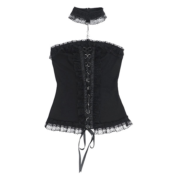 GOTHIC LACE UP TUBE TOP