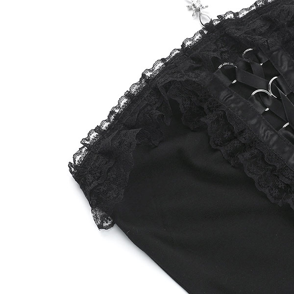 GOTHIC LACE UP TUBE TOP