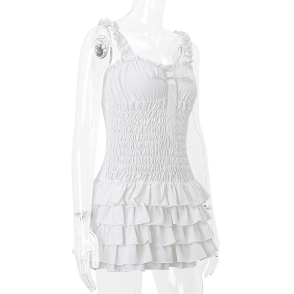 SHIRRING FRILL ONE PIECE