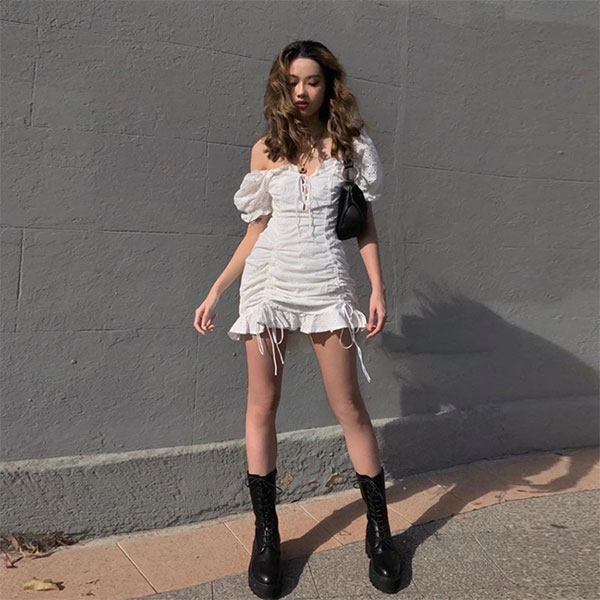 DRAWSTRING ONEPIECE