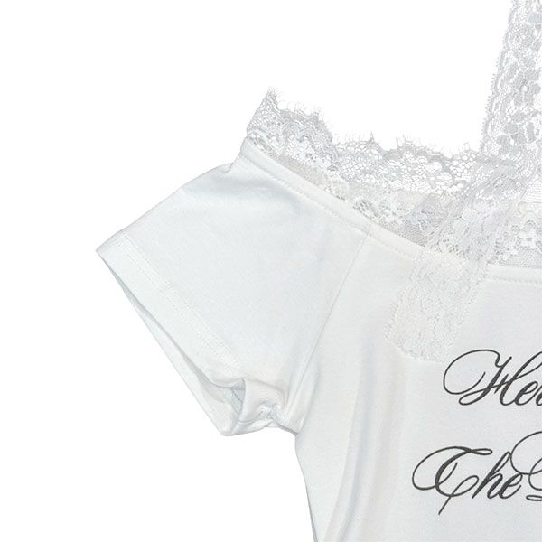 LACE LETTER OFF SHOULDER