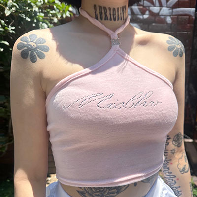 STONE HALTER CAMISOLE