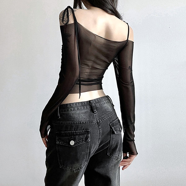SHEER WRAP TOPS