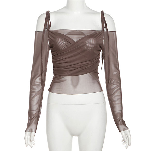 SHEER WRAP TOPS