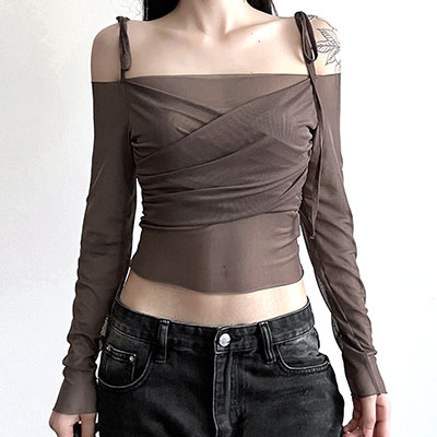 SHEER WRAP TOPS