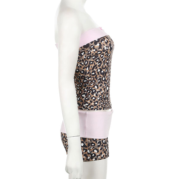 LEOPARD TRIM TWO PIECE