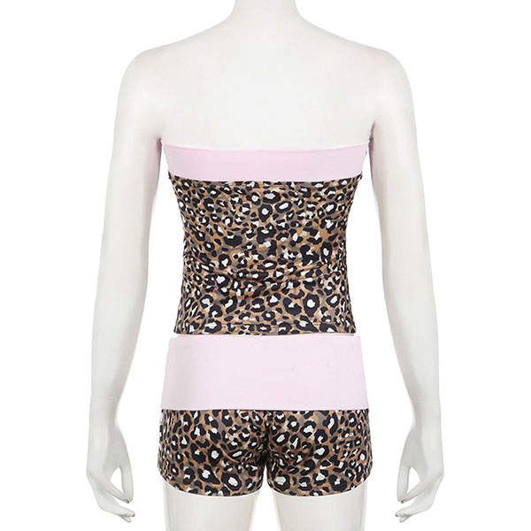 LEOPARD TRIM TWO PIECE