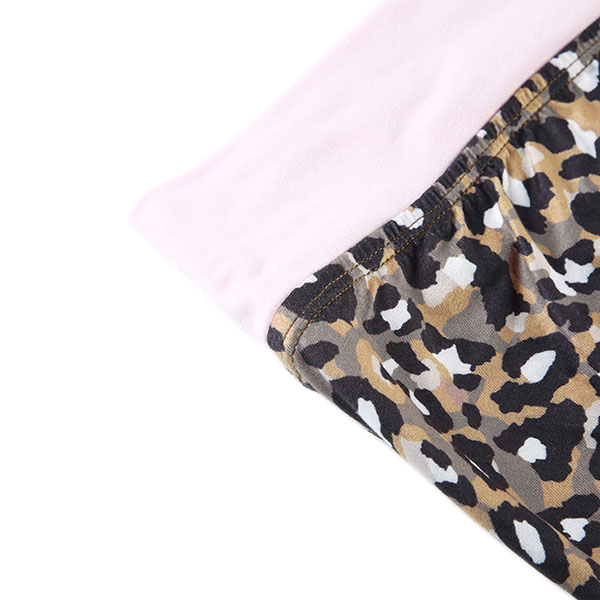 LEOPARD TRIM TWO PIECE