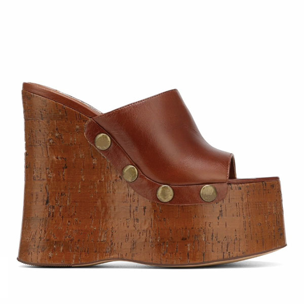 WOOD GRAIN PLATFORM SANDAL