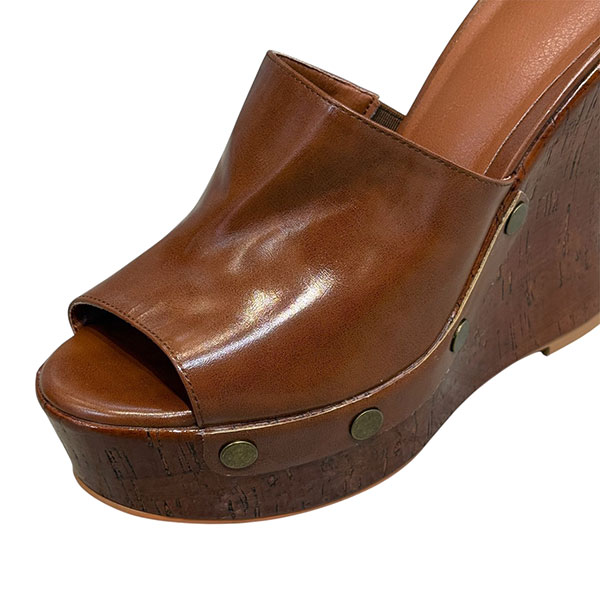 WOOD GRAIN PLATFORM SANDAL