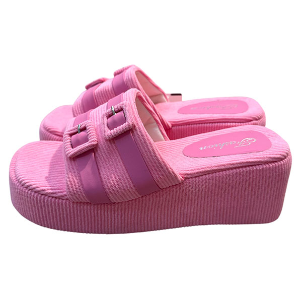 CORDUROY PLATFORM SANDAL