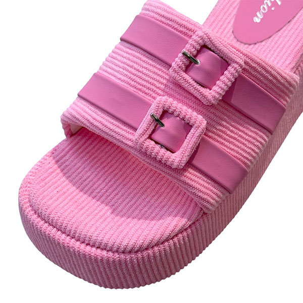 CORDUROY PLATFORM SANDAL