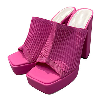 KNIT PLATFORM SANDAL