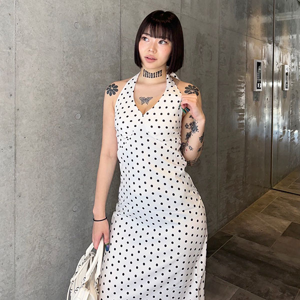 DOT HALTER ONE PIECE