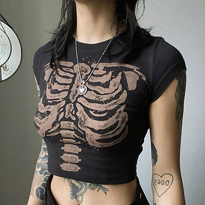 BONE CROPPED T-SHIRT