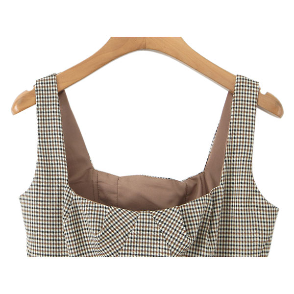 CHECK LACE UP TANKTOP