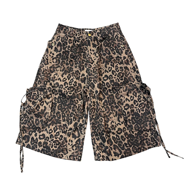 LEOPARD CARGO SHORTS