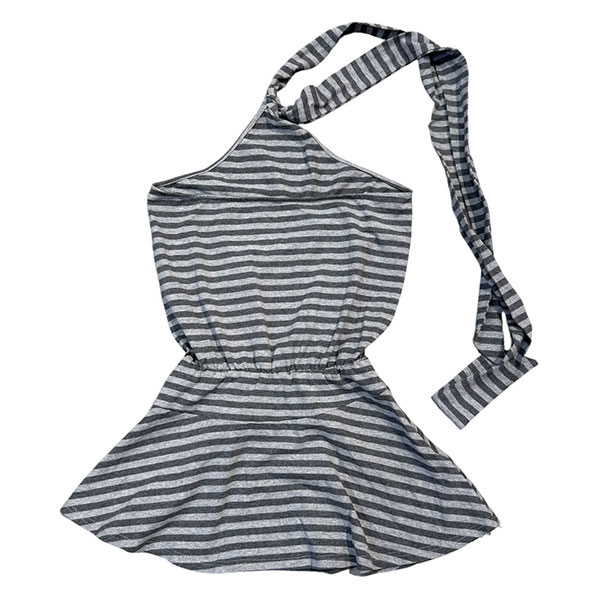 BORDER OPEN BACK ONEPIECE