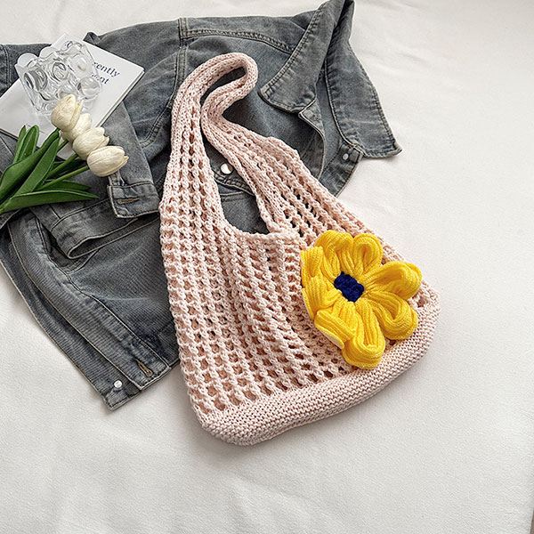 FLOWER MESH TOTE BAG