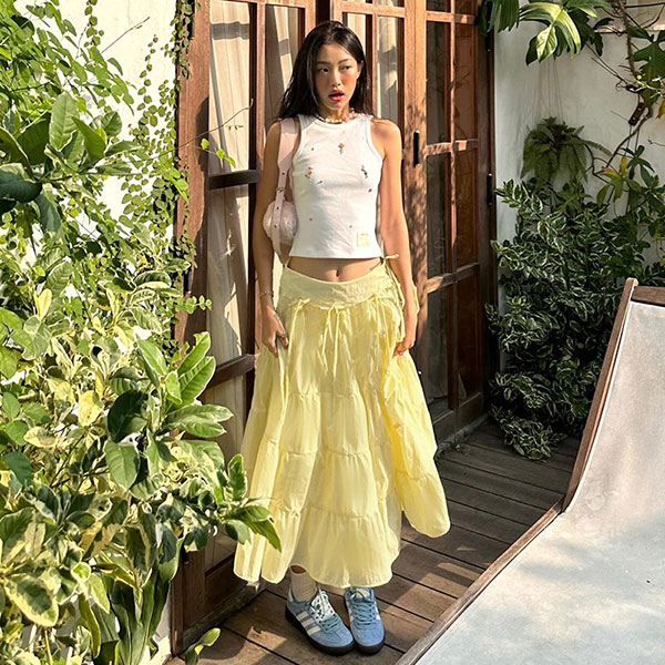 GATHER LONG SKIRT