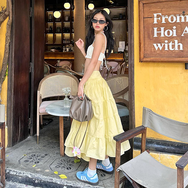 GATHER LONG SKIRT