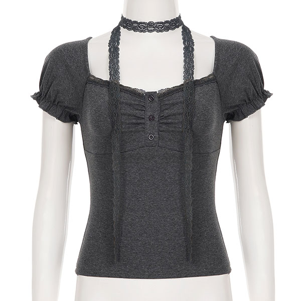 PUFF SLEEVE FRENCH CUTSEW