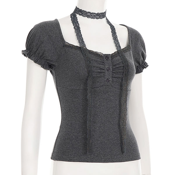 PUFF SLEEVE FRENCH CUTSEW