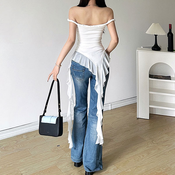 SHEER FRINGE OFF SHOULDER