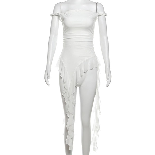 SHEER FRINGE OFF SHOULDER