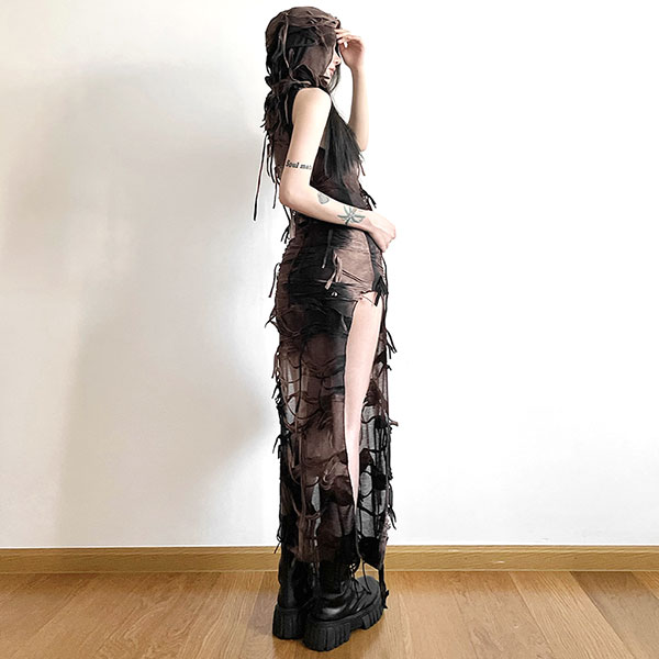 FRINGE SHEER ONEPIECE